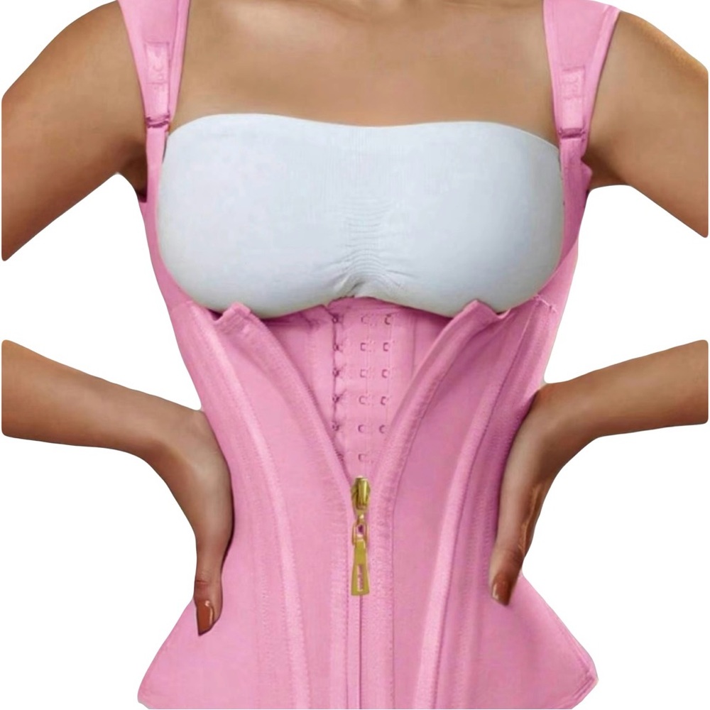 🎀LAST ONE! PINK CORSET WAIST TRAINER FAJA WITH STRAPS🎀